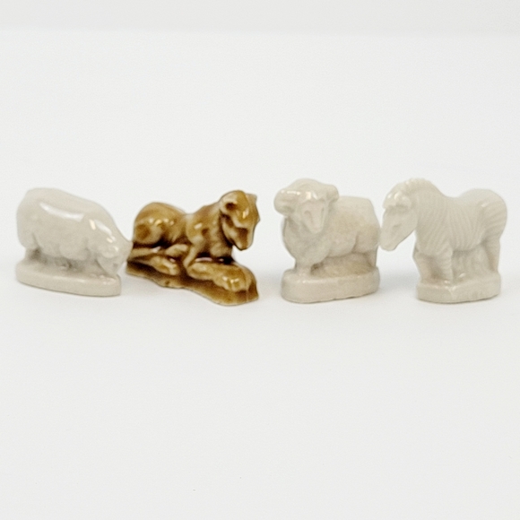 Vintage Wade England Noah's Ark Figures- Tiger, Zebra, Male Ram and Sheep - Picture 1 of 10